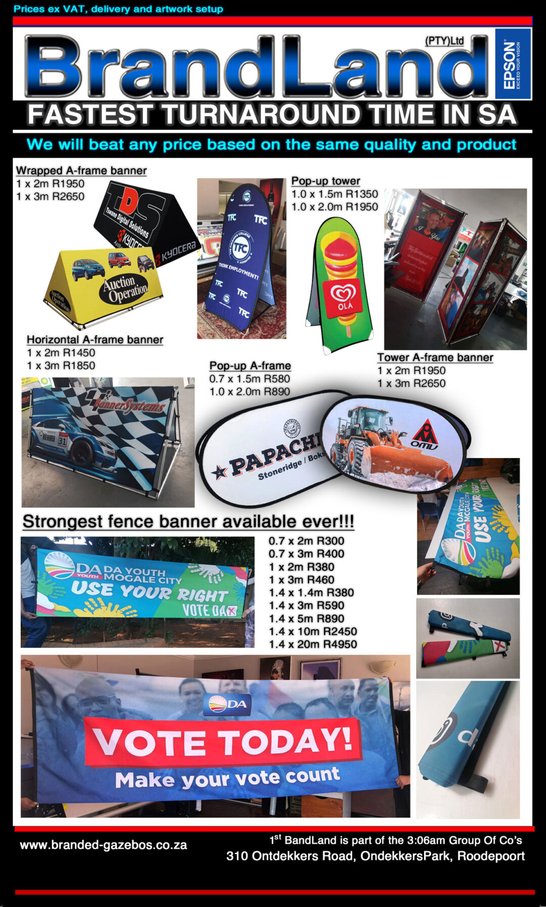 Flags and banners and branded gazebo manufacturing company