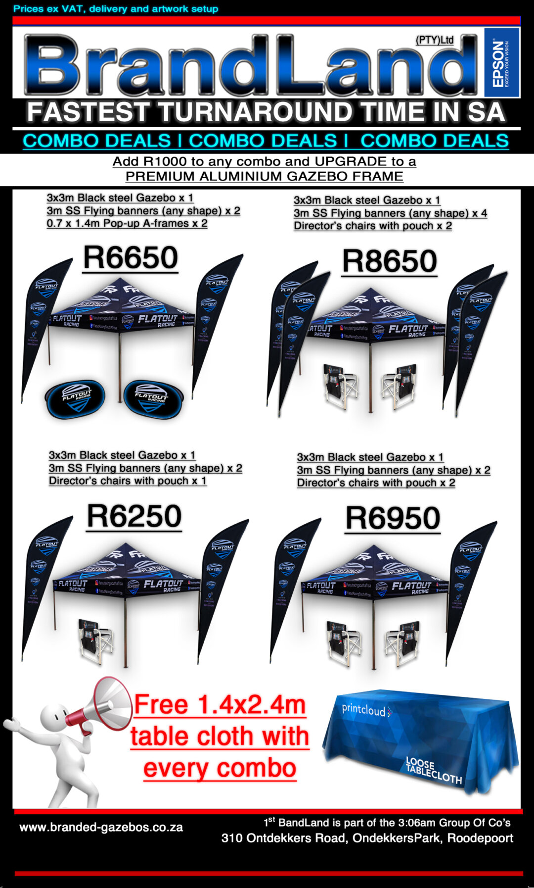Flags and banners and branded gazebo manufacturing company