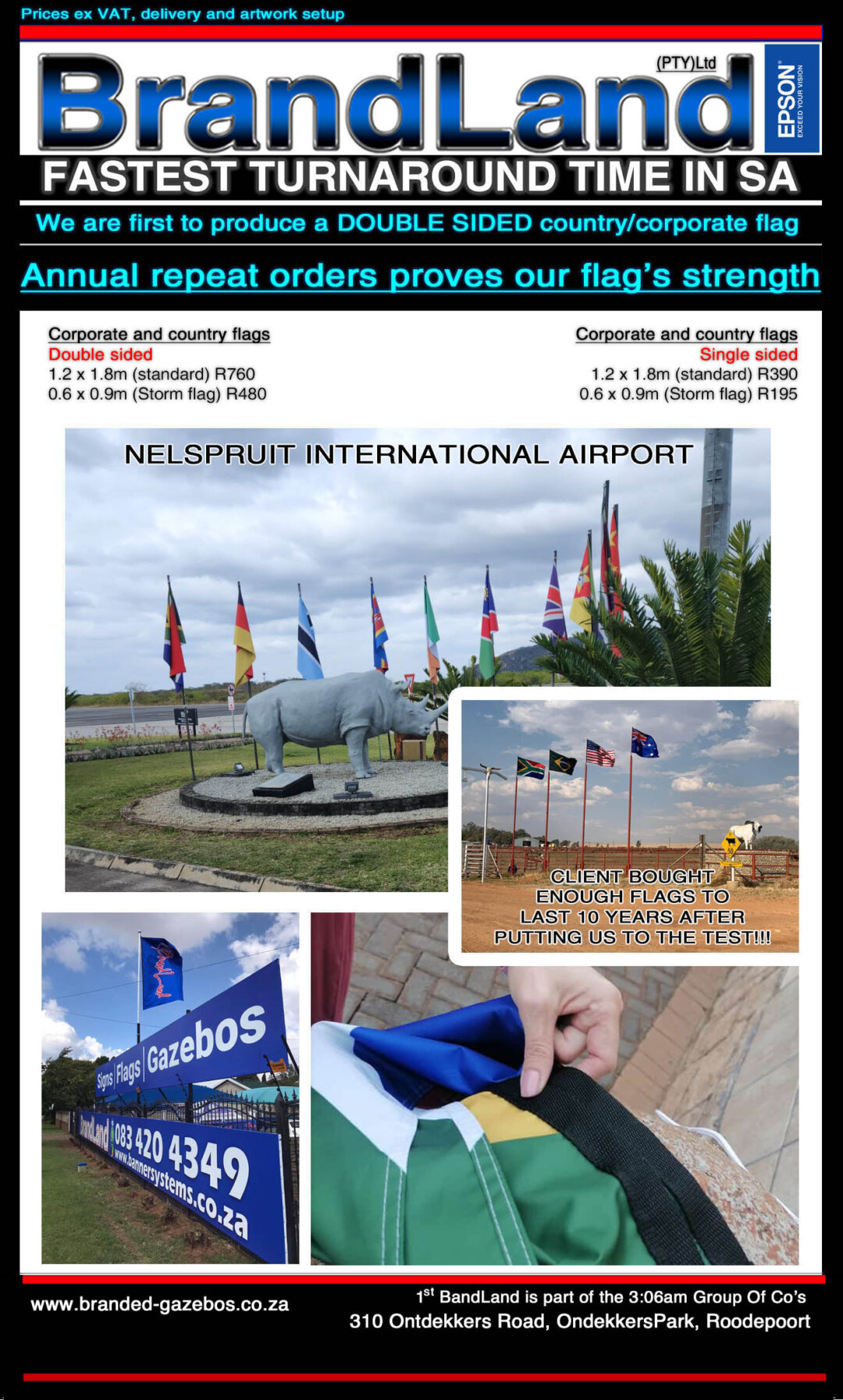 Flags and banners and branded gazebo manufacturing company
