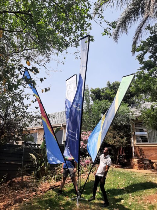 Dye sublimated Flags and banners archives and branded gazebos and much more made to order Our pricelist for all flags and banners and gazebos are on our website. Banners & Flags made to order. Kindly have a look and scroll through our fals and banner website as we have many actual photos. We also print photo blankets, tablecloths, directors chairs, parasols, sublimated shirts and office and casual shirts and apparel.