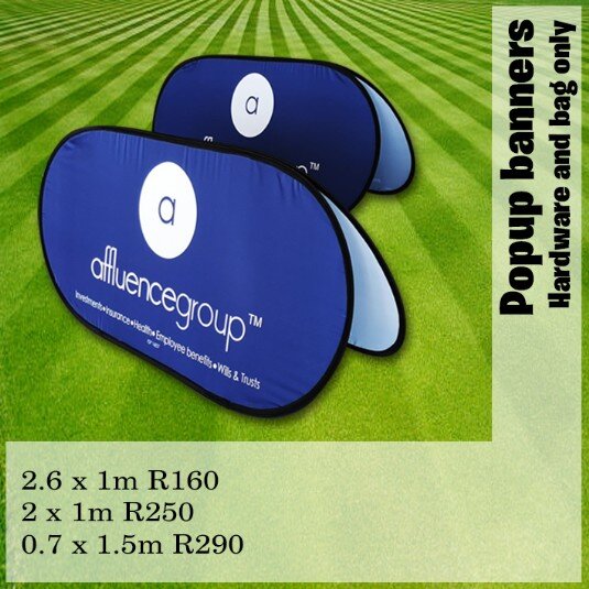 We manufacture banner systems hardware right here in SA