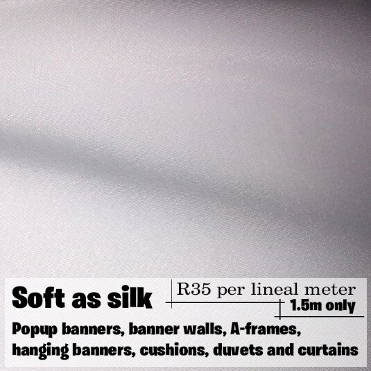 We manufacture banner systems hardware right here in SA and also supply quality fabrics for the sublimation printing industry